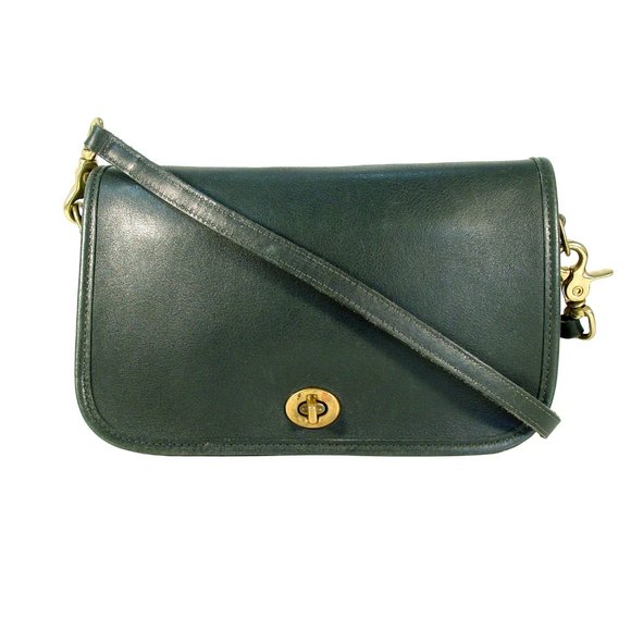 Coach Handbags - COACH 70's Vintage Dark Green Crossbody Bag 241